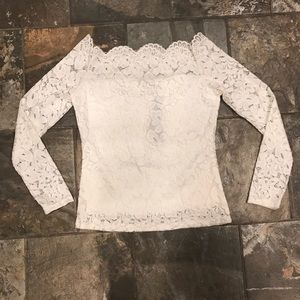 PattyBoutik Lace Off Shoulder Top